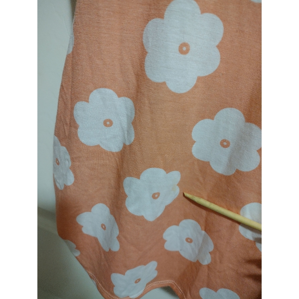Floral Print Lace Back Detail Short Sleeve Top Small - Picture 4 of 8